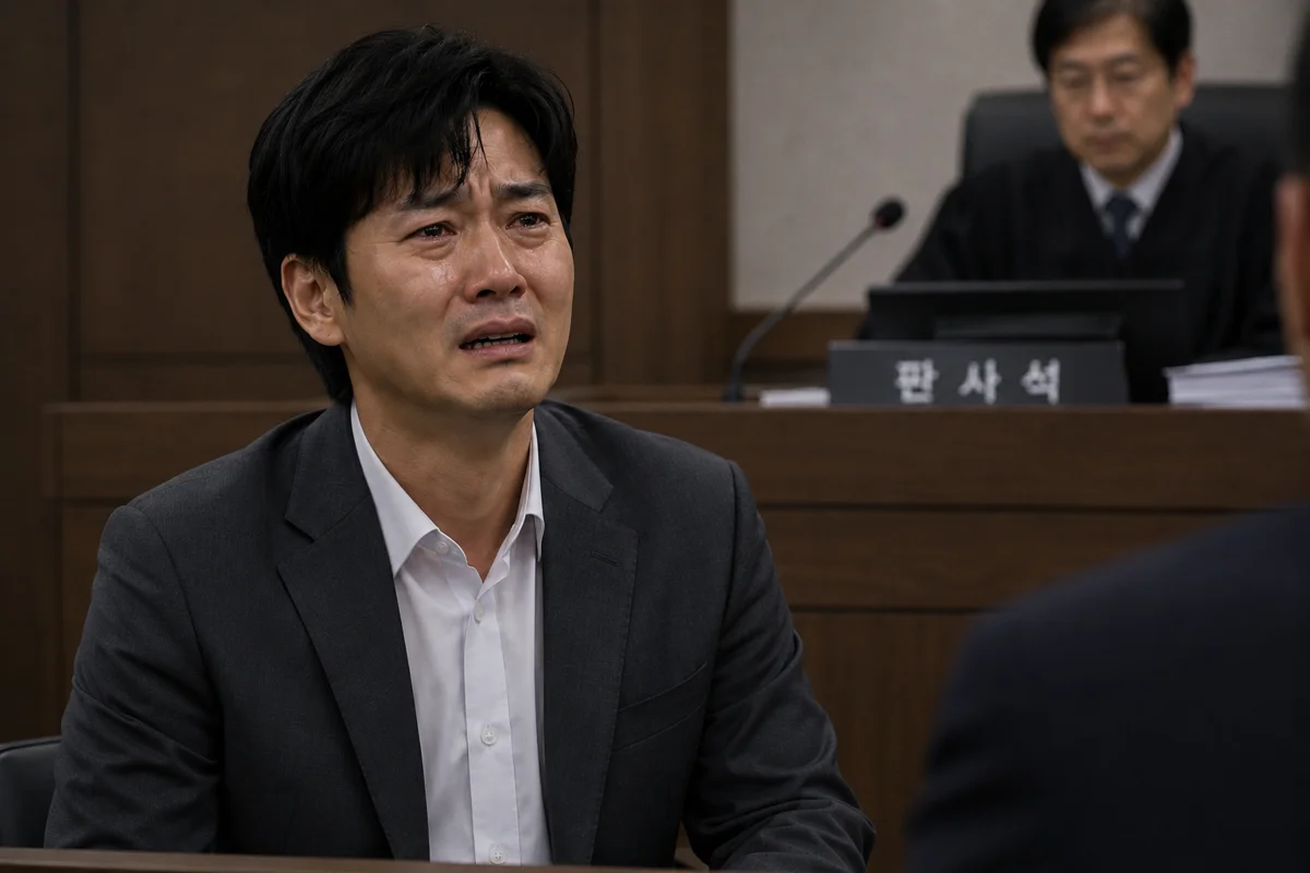 인천 성범죄 재범 위험 평가|법정 판사석 앞에서 눈물을 흘리며 호소하는 남성