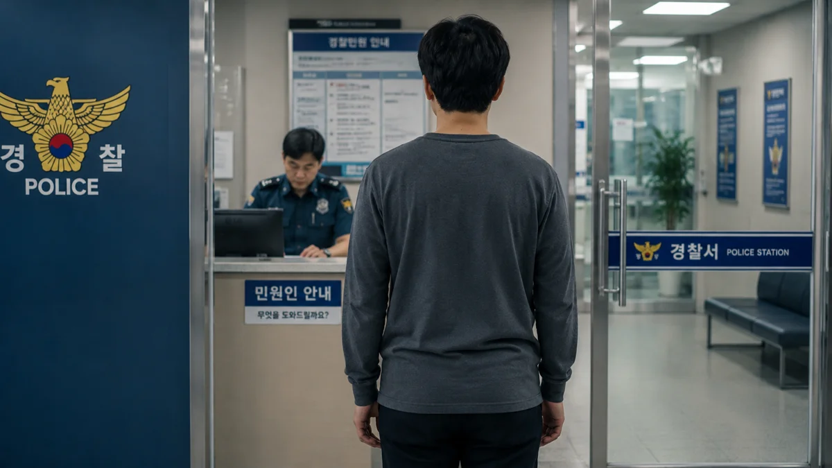 인천 강제추행 합의금 시세|경찰서 민원실 안내 데스크를 방문한 남성