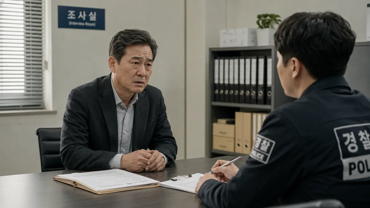 인천 성범죄 재범 위험 평가|경찰 조사실에서 조사를 받고 있는 남성